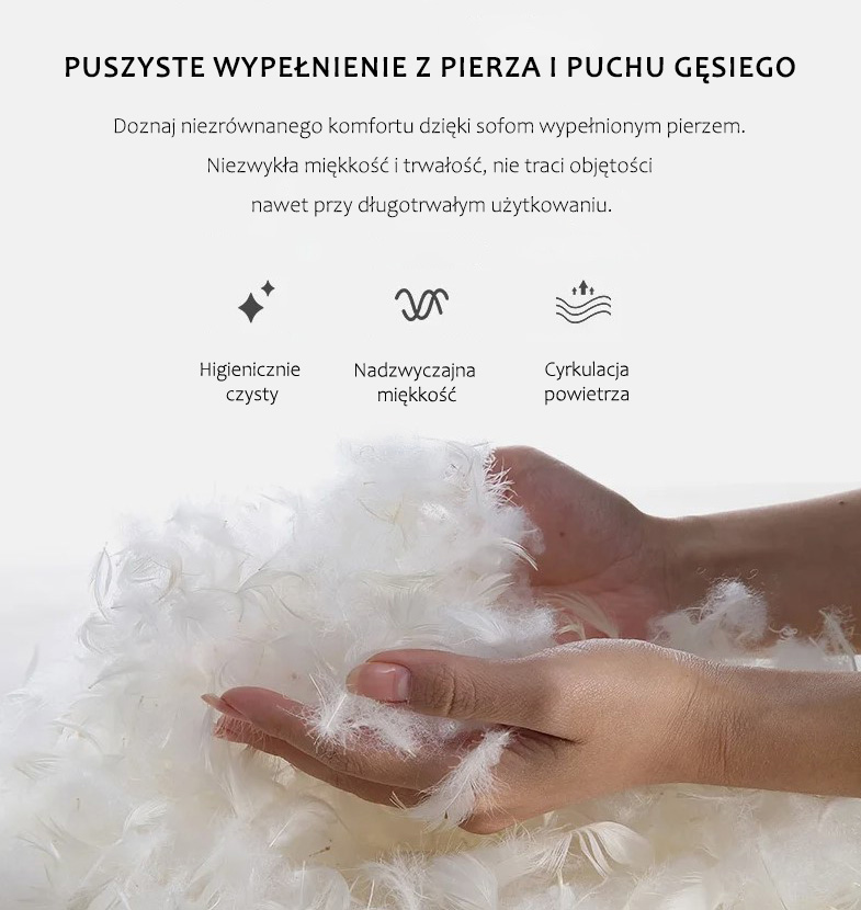 Zalety mebli z pierzem