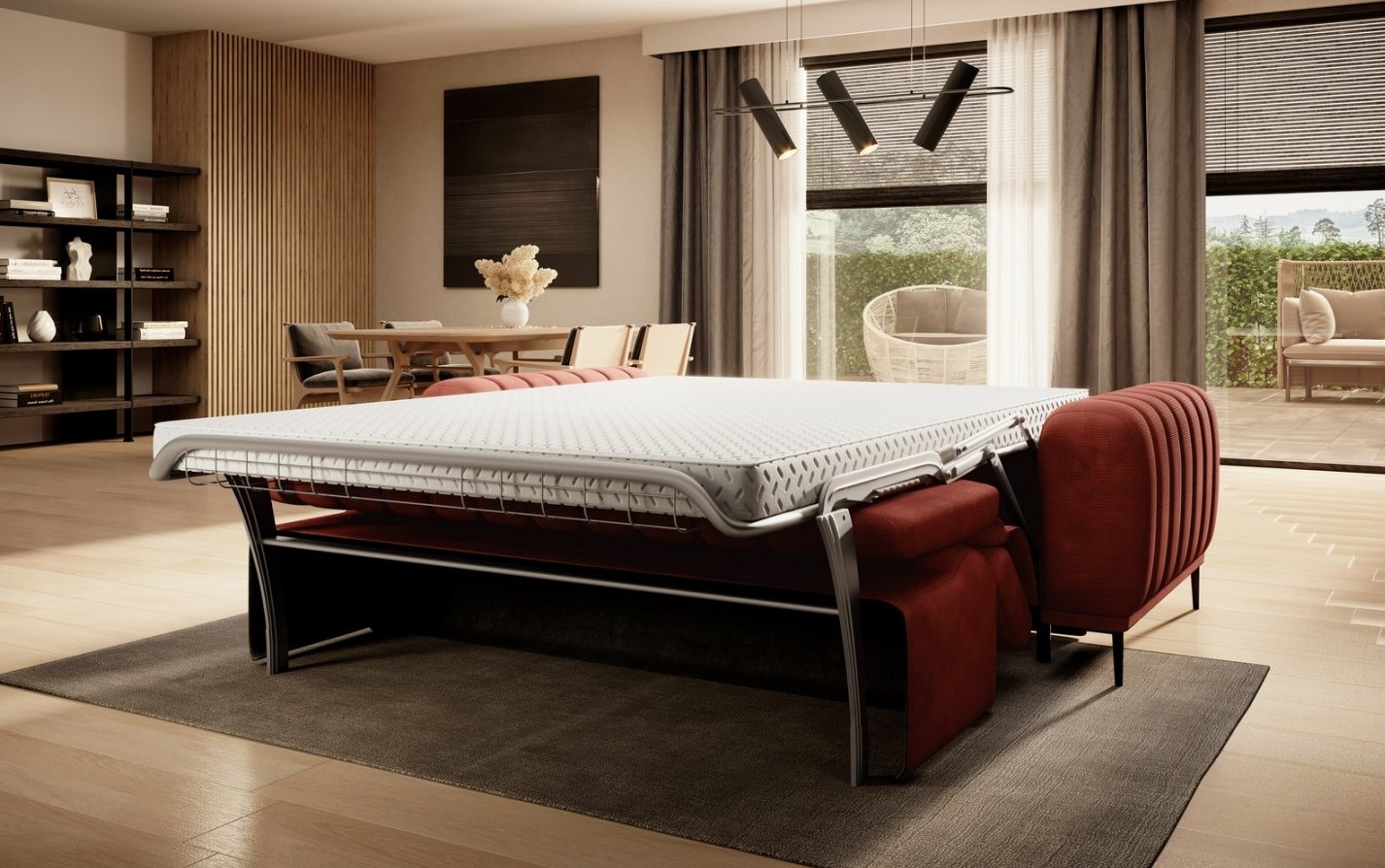 Sofa rozkładana z materacem