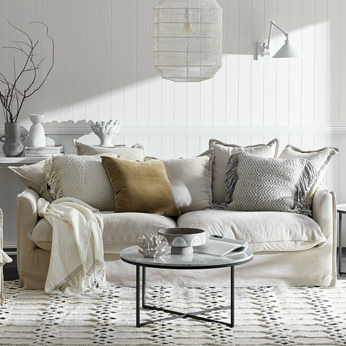 Narożnik w lnianej tkaninie