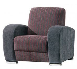 fotel z zaokrąglonymi bokami