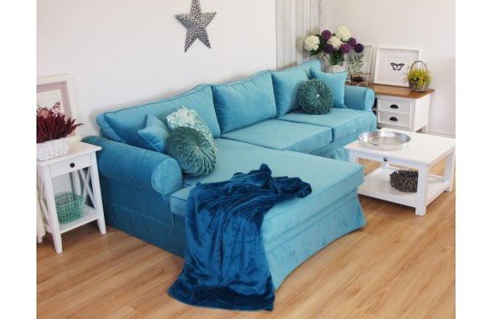 Błękitny klasyczny narożnik Wenecja 