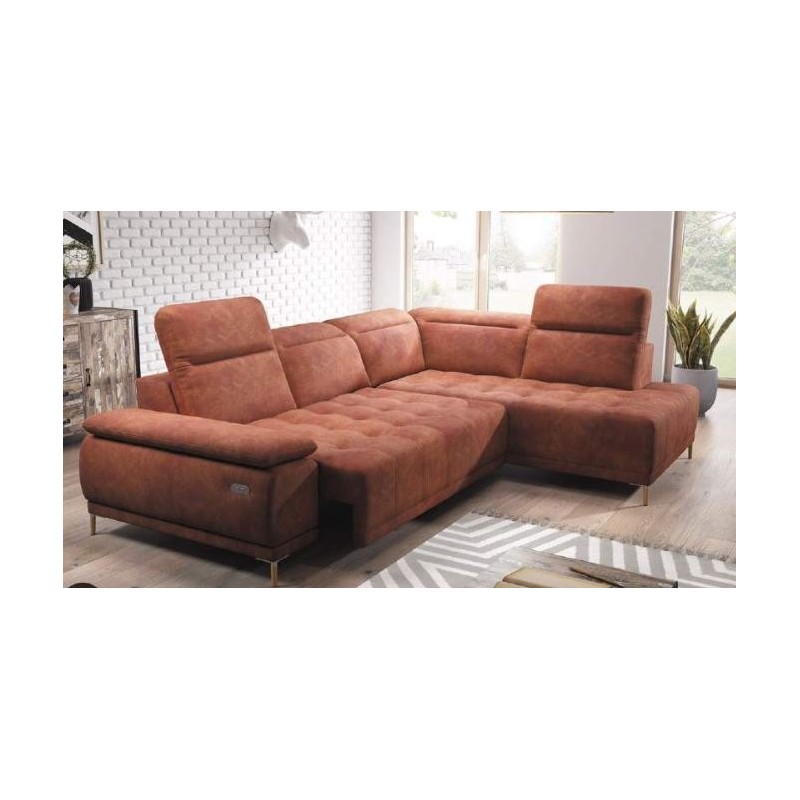 Narożnik z elektrycznie wysuwanym siedziskiem 278 x 204 cm - Gabon Narożnik z elektrycznie wysuwanym siedziskiem 278 x 204 cm - Gabon