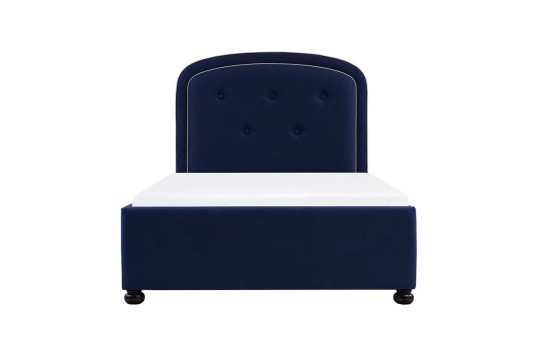 Łózko tapicerowane granatowe Karet