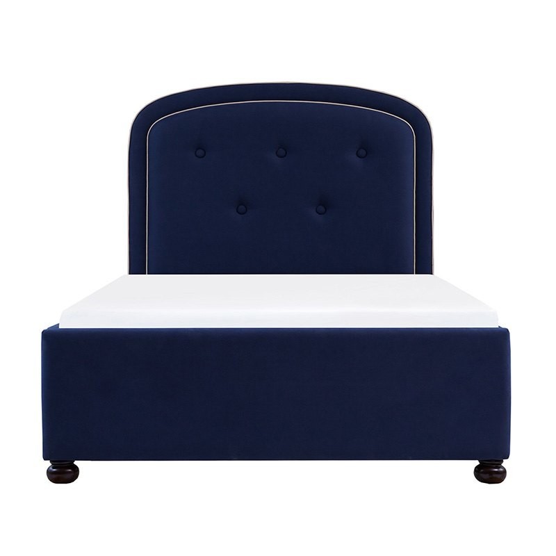 Łózko tapicerowane granatowe Karet