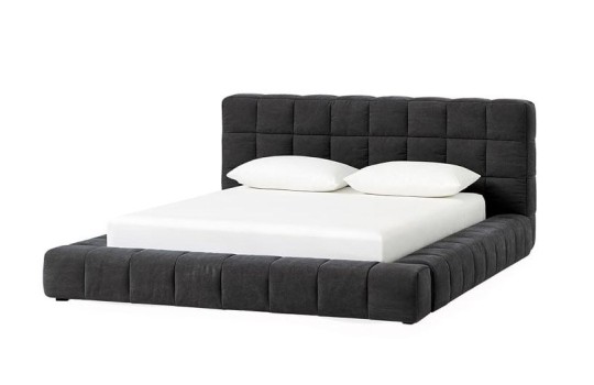 Czarne  łóżko tapicerowane Toronto