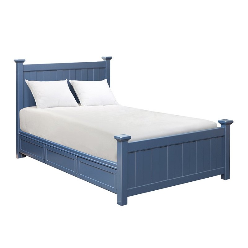 Niebieskie łóżko do pokoju młodzieżowego Norton