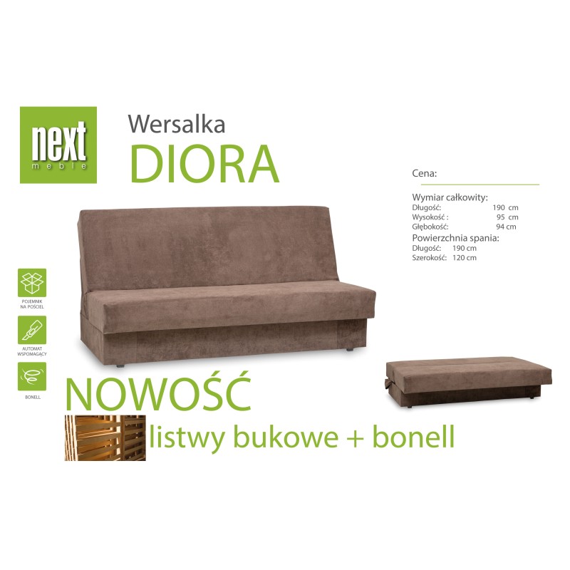 Wersalka Diora bez boków