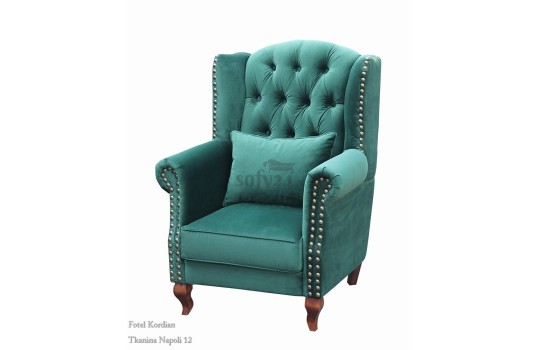 Fotel królewski z dużymi gwoździami Kordian