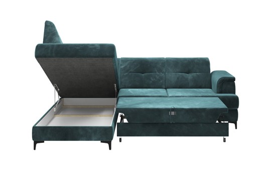 Nowoczesny rozkładany narożnik z funkcją spania Oli 