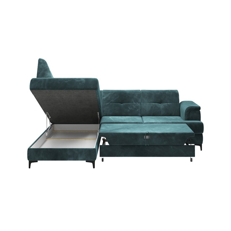 Nowoczesny rozkładany narożnik z funkcją spania Oli 