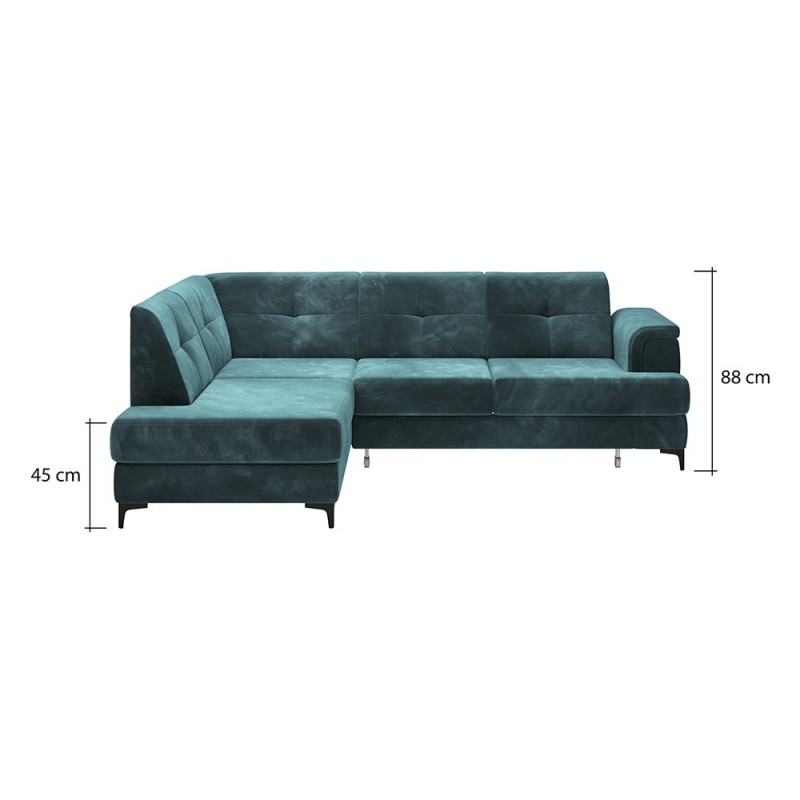 Narożnik 253 x 180 cm z funkcją spania Oli