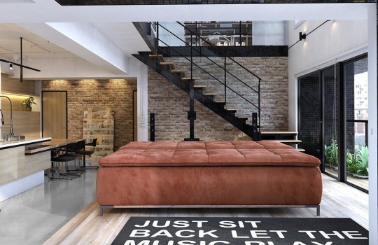 Miękka sofa Pento, pianka HR 
