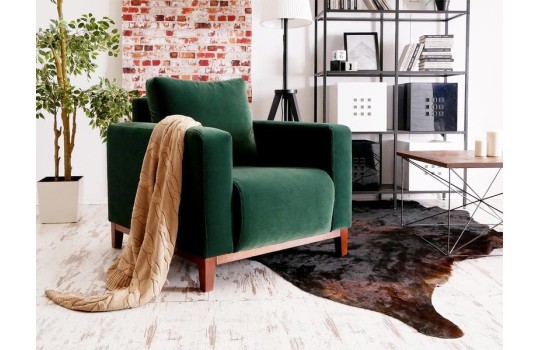 Fotel w aksamitnej tkaninie Stockholm