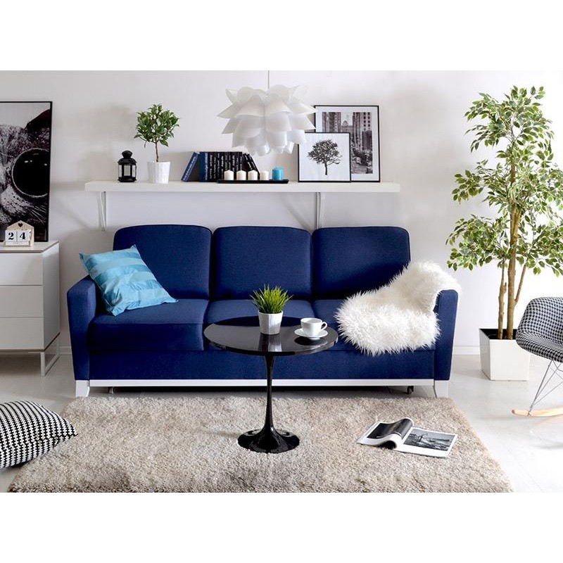 Ciemno niebieska sofa Bergen 3 osobowa 