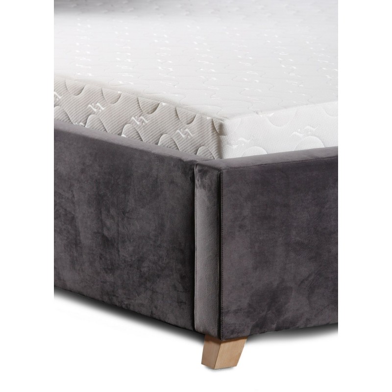 Łóżko tapicerowane z miłą tkaniną Como