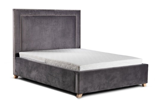 Łóżko z dużym pojemnikiem na pościel Como