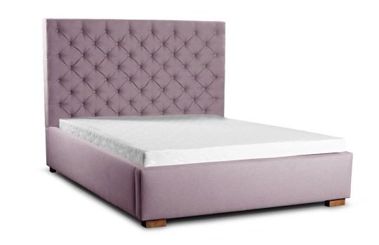 Pikowane tapicerowane łóżko z pojemnikiem Mondo