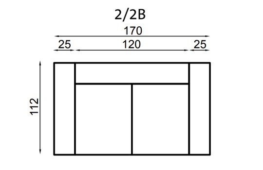 Sofa Karpatos 2 - wymiary