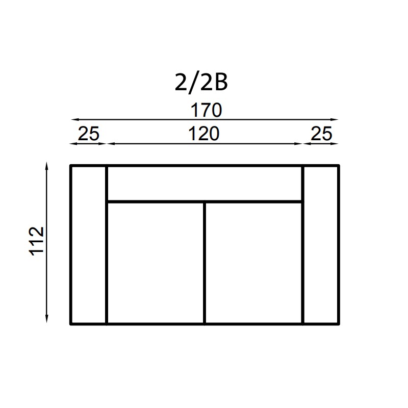Sofa Karpatos 2 - wymiary