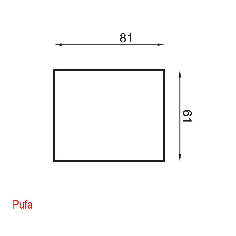 Pufa Andros - wymiary