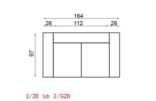 Sofa Leros 2 - wymiary