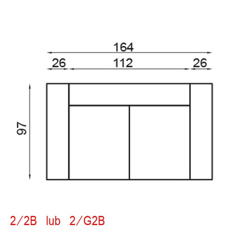 Sofa Leros 2 - wymiary