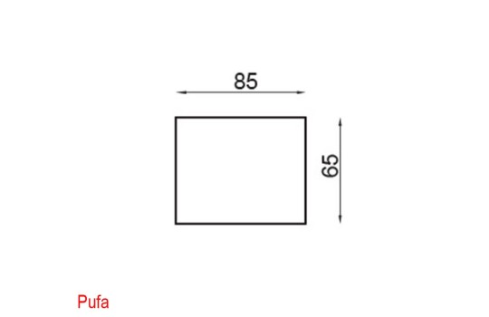 Pufa Leros  - wymiary