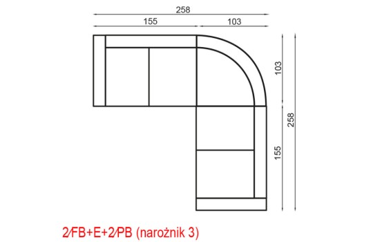 Narożnik do salonu Serifos 3 
