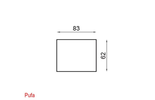 Pufa Kefalonia - wymiary 