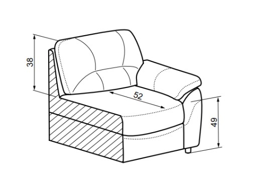 Spinalonga - przekrój z wymiarami 