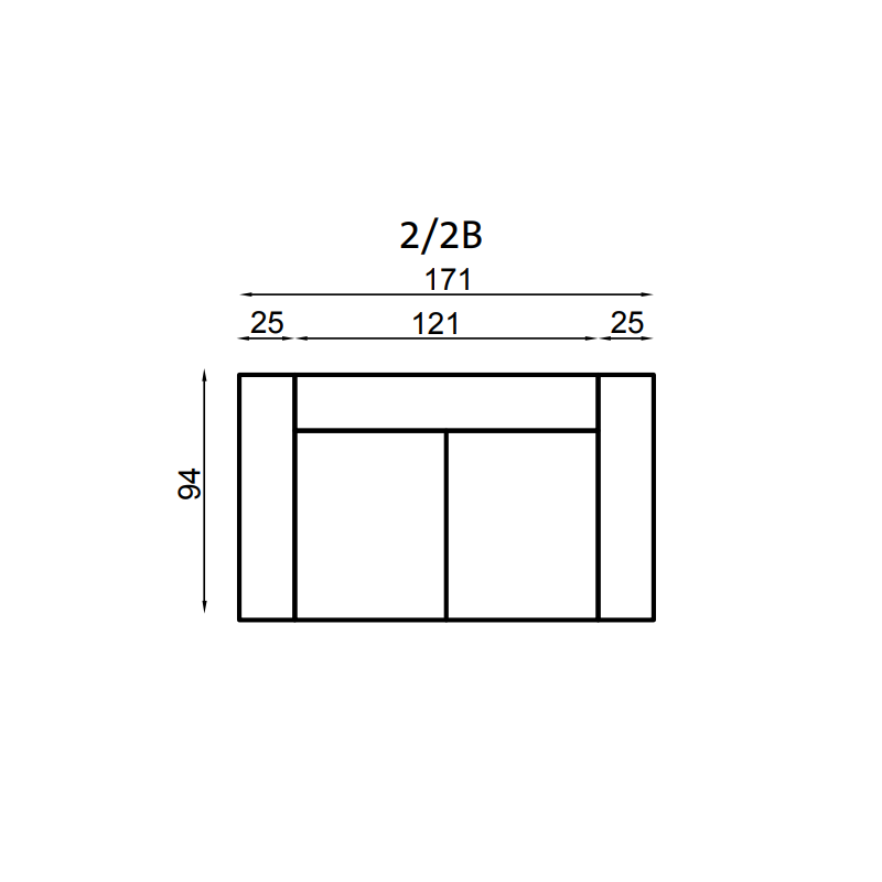 wymiary kanapy 2 osobowej