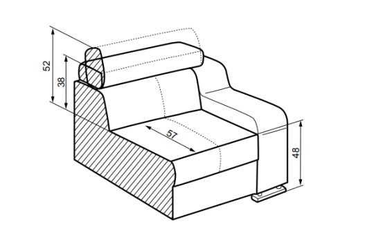 Wymiary narożnika Siros