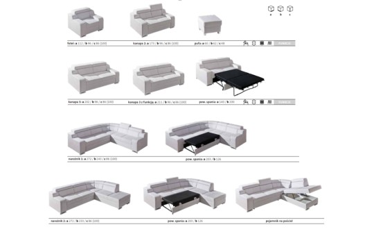 Pozostałe meble z kolekcji Siros