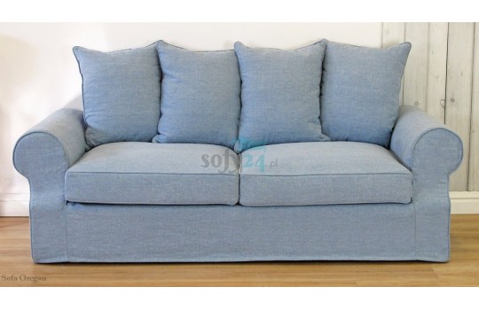 Stylizowana sofa do salonu z funkcją spania i ściąganym pokrowcem Oregon