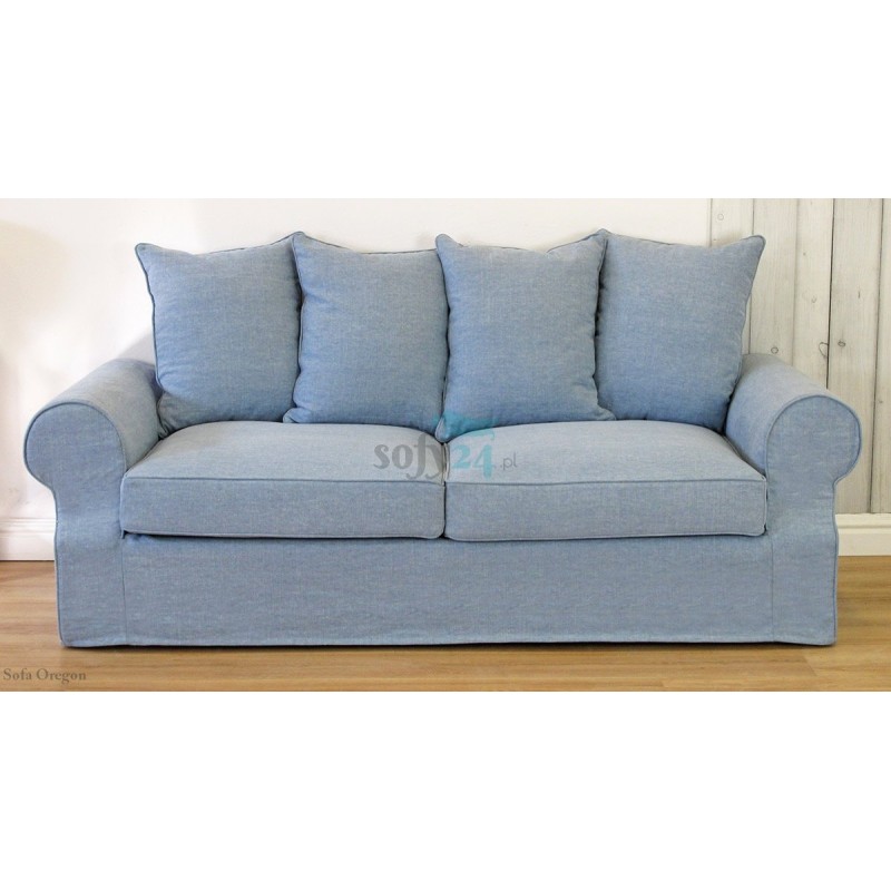 Stylizowana sofa do salonu z funkcją spania i ściąganym pokrowcem Oregon