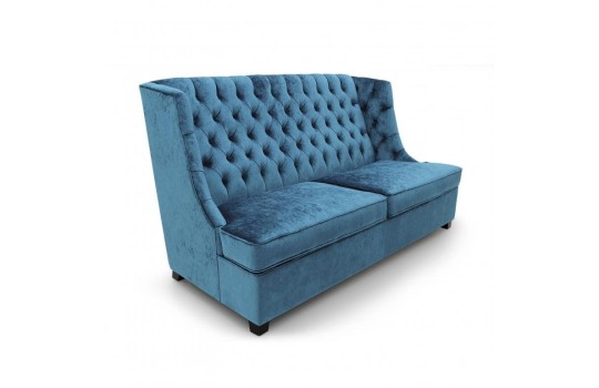 Niebieska sofa pikowana do salonu Elena Niebieska sofa pikowana do salonu Elena