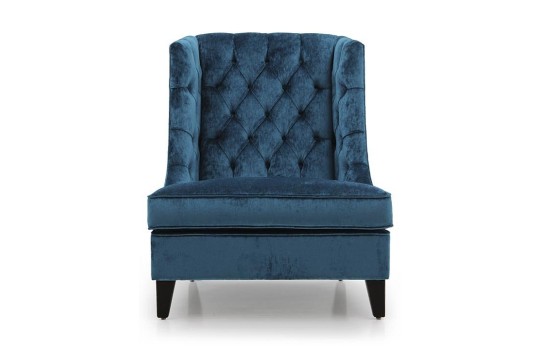 Zielony fotel pikowany do salonu Elena 