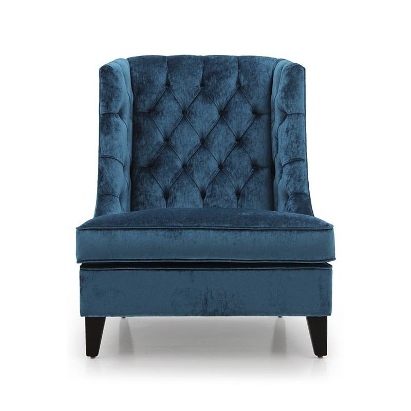 Zielony fotel pikowany do salonu Elena 