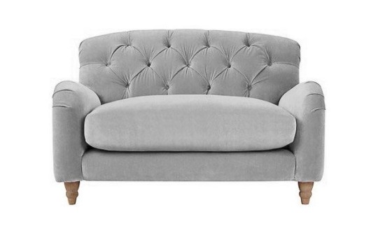 Szara sofa chesterfield Brag 110 cm 