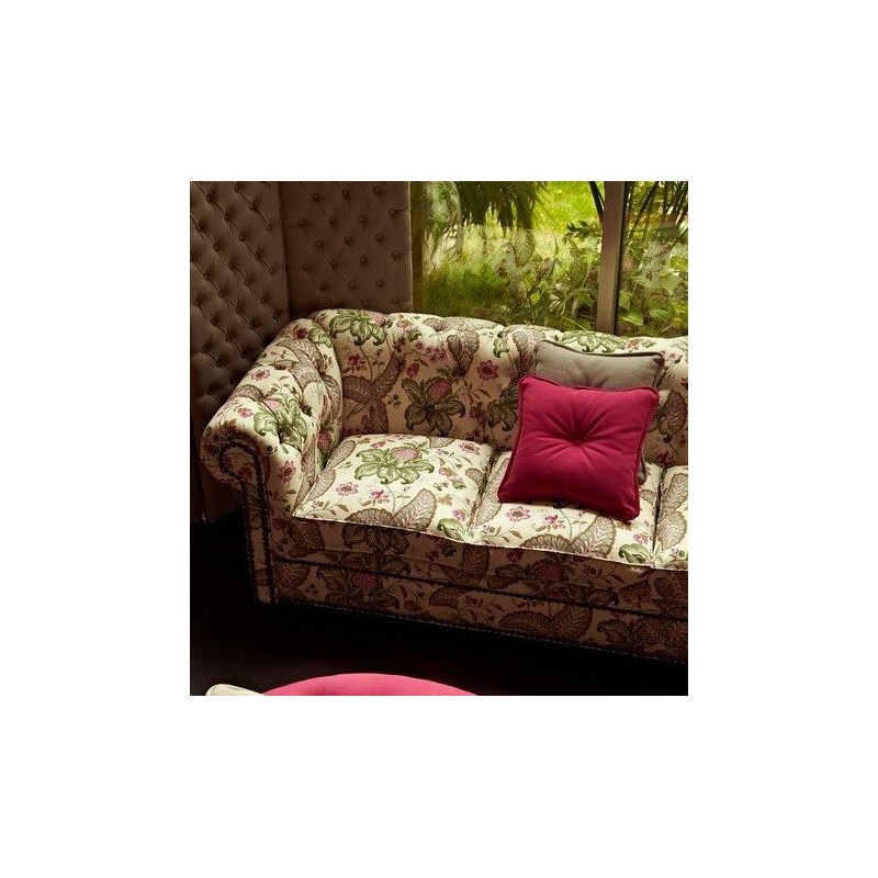 Kwiatowa kanapa chesterfield Loma 232 cm