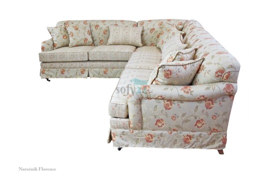 Narożnik w tkaninie powierzonej - Florence