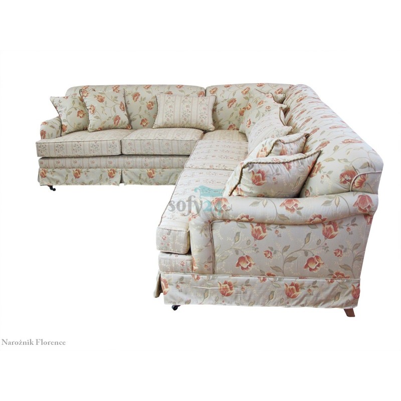 Narożnik w tkaninie powierzonej - Florence