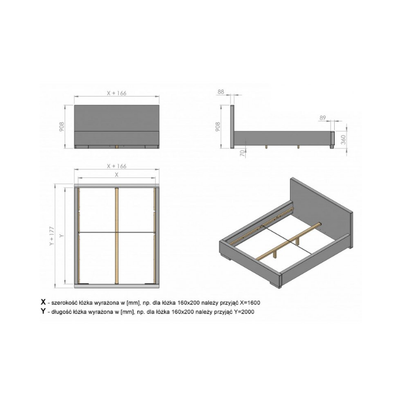 Schemat łóżka Prince
