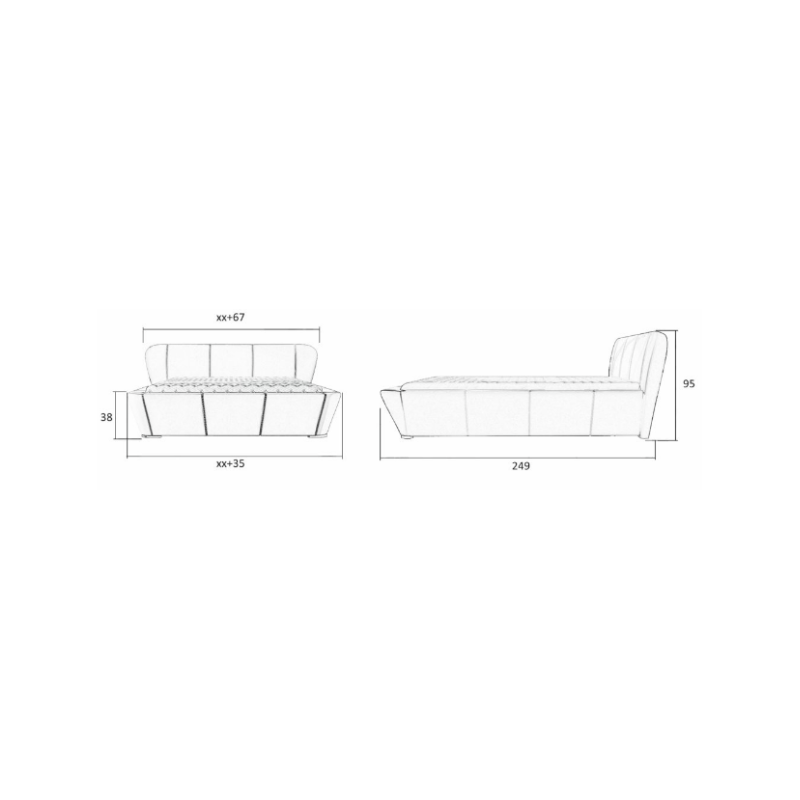 Wymiary łożka Drago 