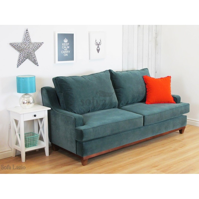 Sofa w aksamitnej tkaninie Lazio