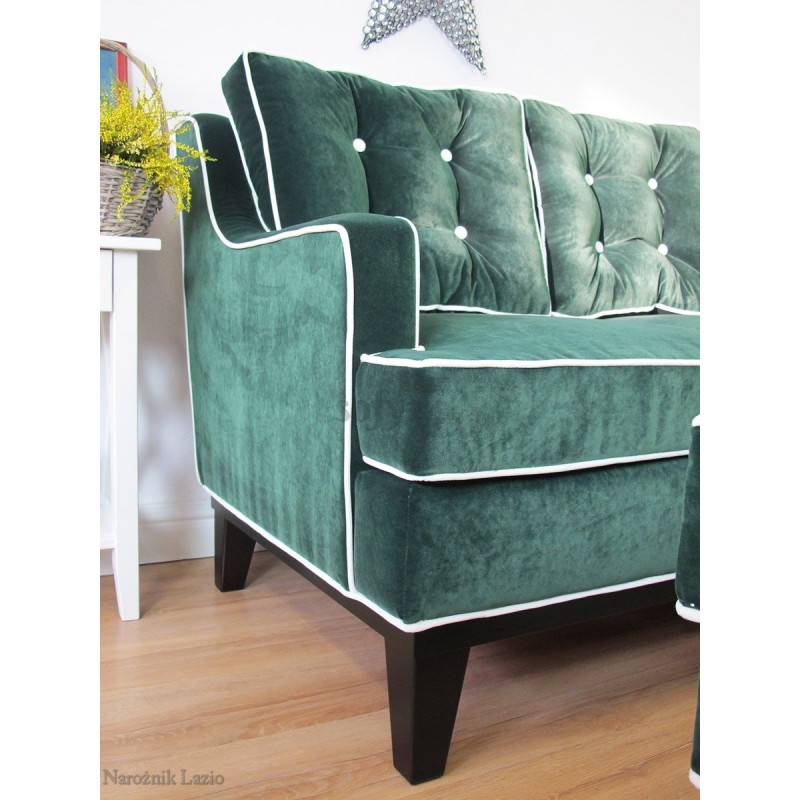 Pikowane oparcie narożnika Lazio 