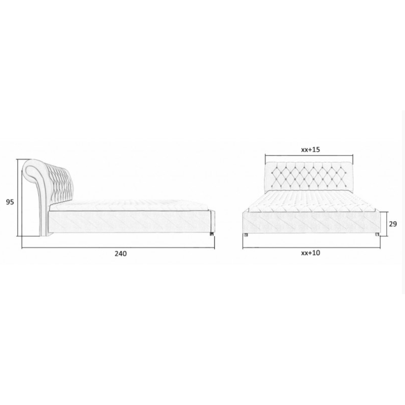 Wymiary łóżka iris