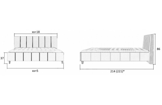Wymiary łóżka Gusto 