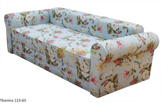 Kanapa w tkaninie w kwiaty