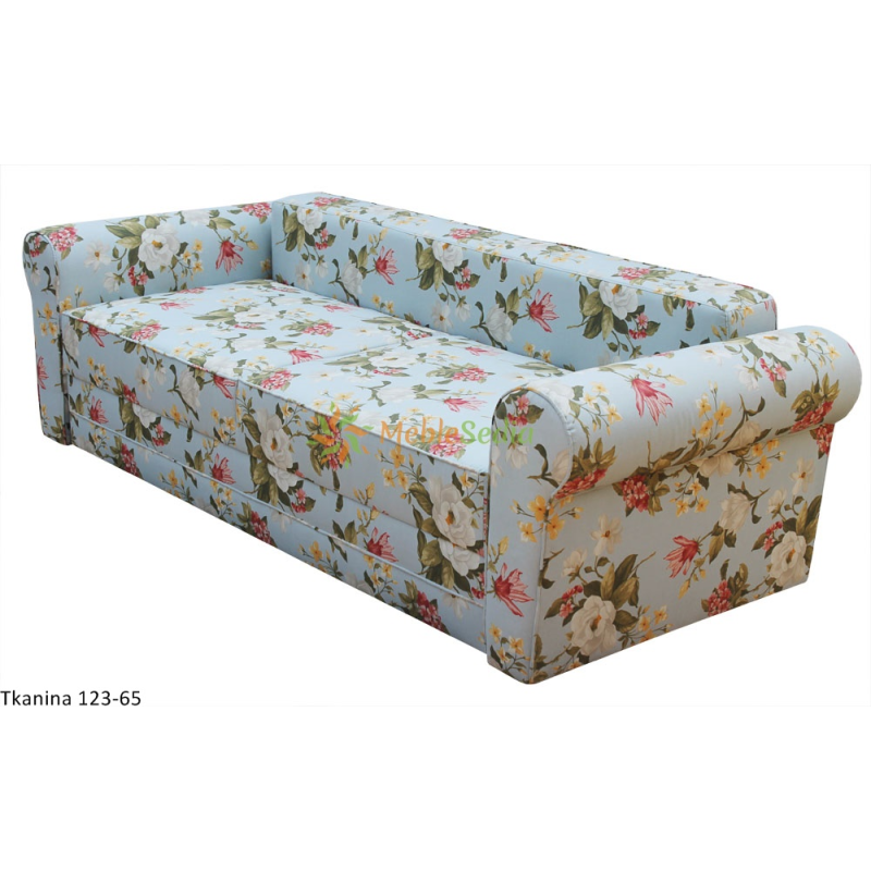 Kanapa w tkaninie w kwiaty